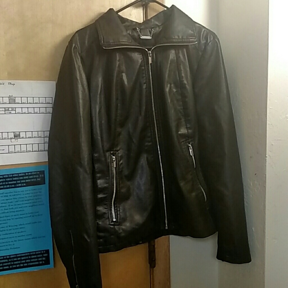 a.n.a Black Leather Jacket